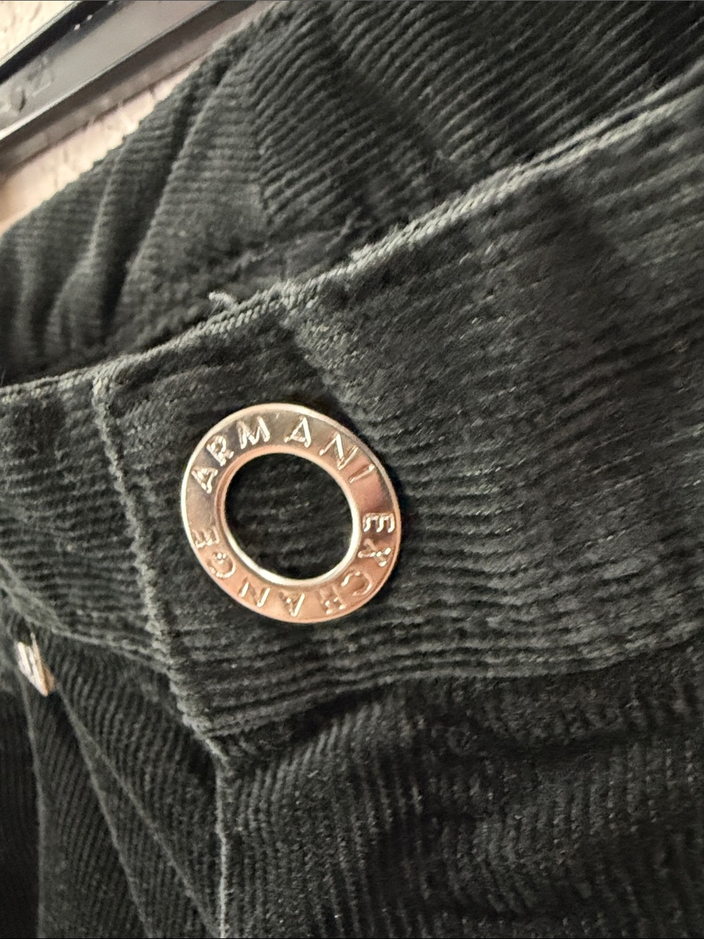 Armani Exchange,Black Women’s Moto Skinny Corduroy,Size 4. - Picture 9 of 17